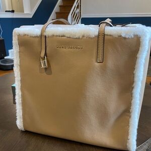 Marc Jacobs Beige Tote with White Accents